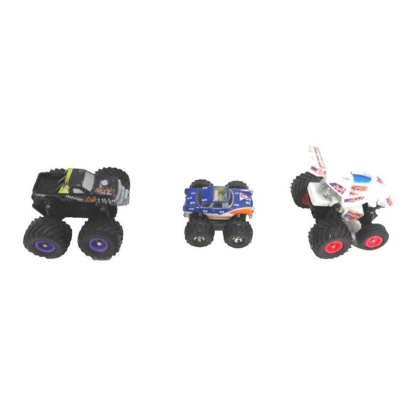 MICRO MACHINES set of 3 tiny toy vehicles Monster Trucks - Picture 1 of 4